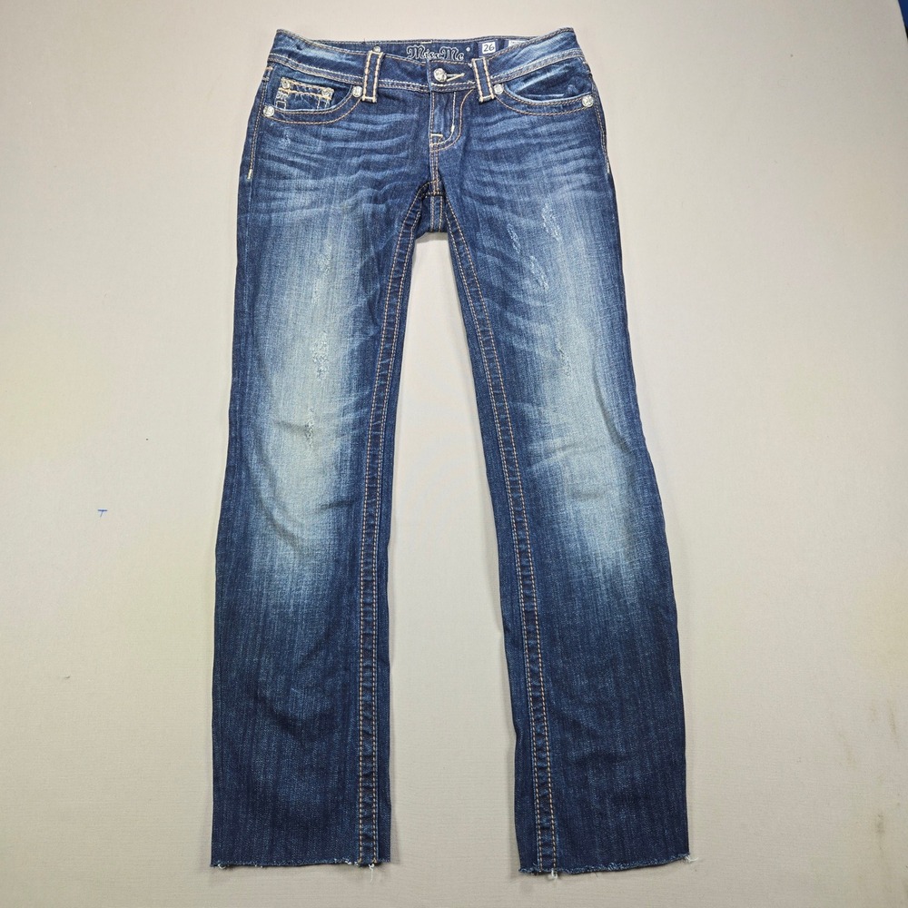 Miss Me Jeans Bootcut JW5367B2 Embroidered Rhinestone Dark Wash Womens 26